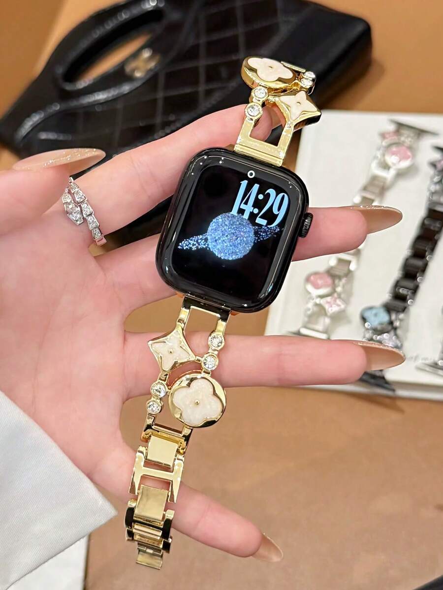 Women Fashion Over 40 - 1pc Rose Gold Triple Row Diamond