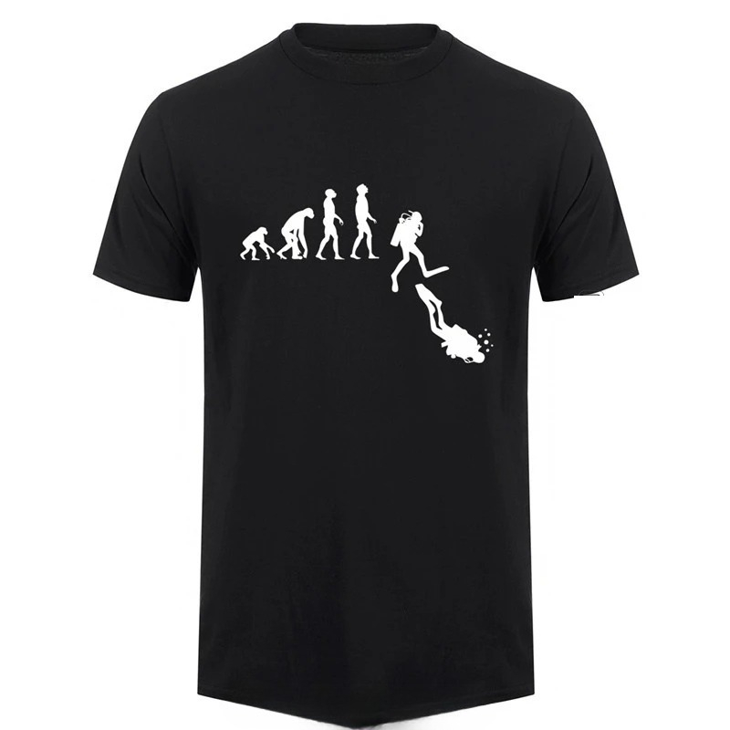 Women Fashion Evolution - Women's Scuba Diving Evolution T-Shirt Streetwear