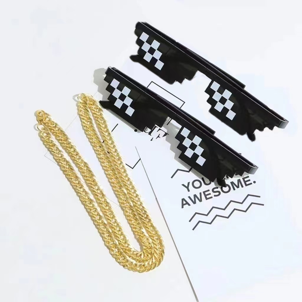 Women'S Fashion Eyewear - 2Pcs Mosaic Sunglasses Cool Party Vintage