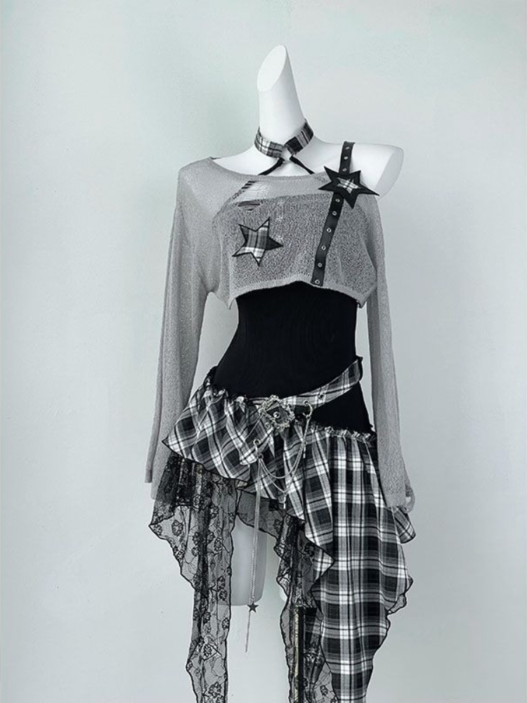 Ruched Dress Mini - 2000s Y2K Spicy Girl Design Irregular