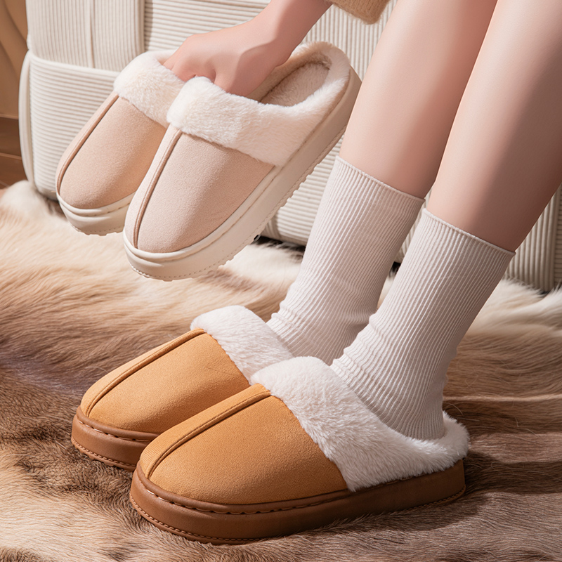 Women'S Fashion Winter 2026 - Fashion Faux Suede Plush Slippers Women's