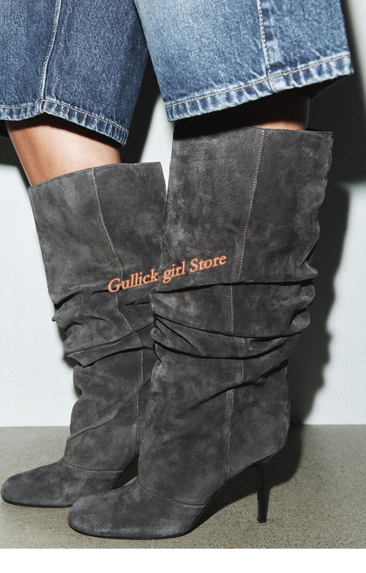 Suede Slouchy Knee High Boots  - огляд і ціна Women'S Fashion Winter 2026