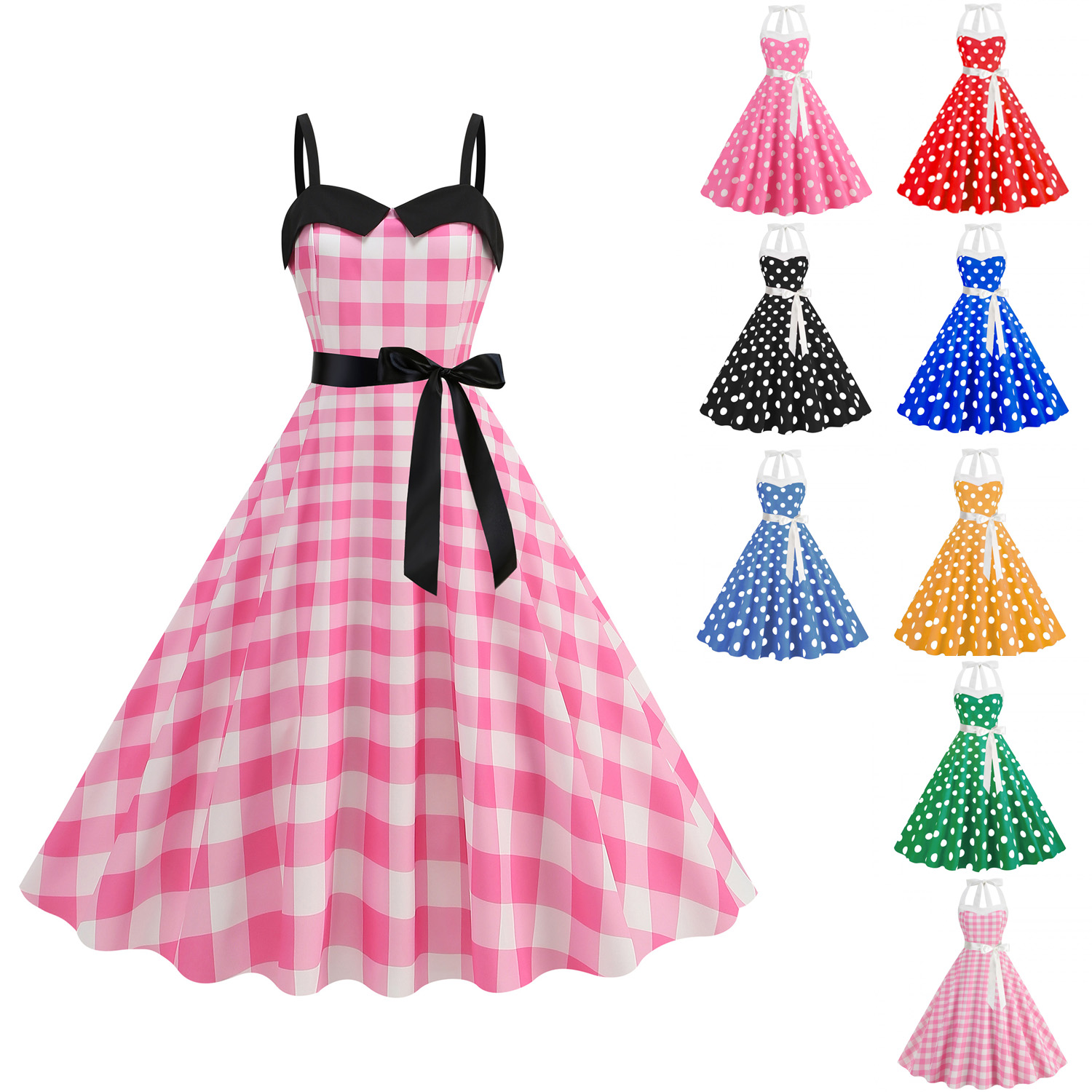 Elegant Women Polka Dot Dress  - огляд і ціна Women'S Fashion Of The 60S