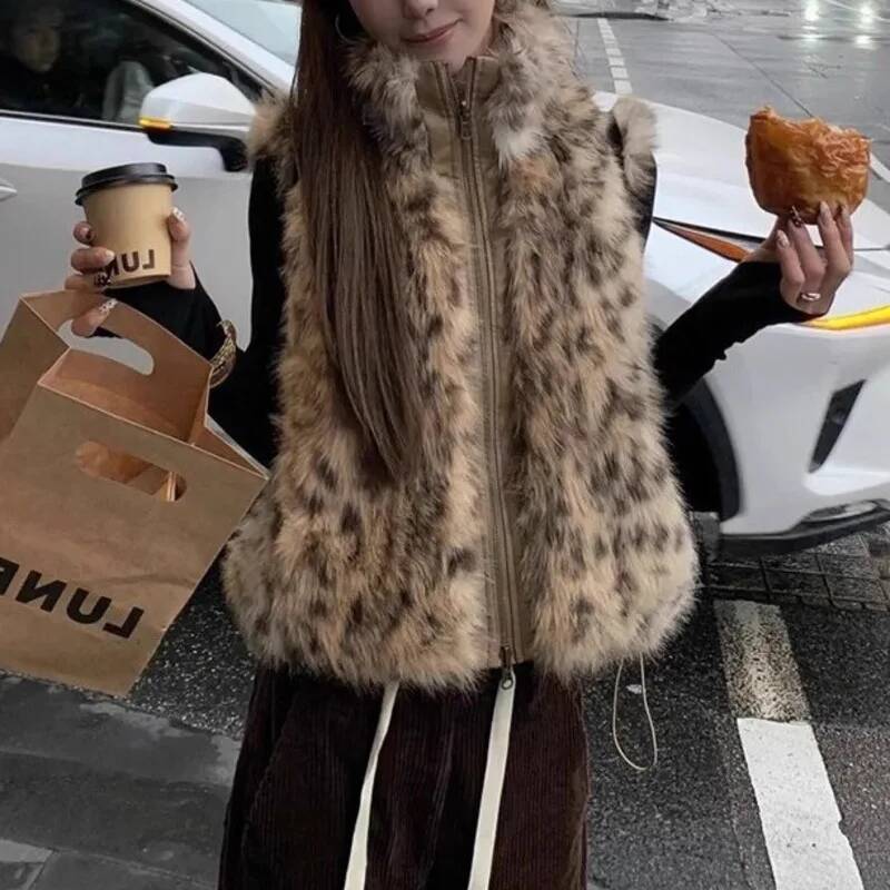 Women's Leopard Print Faux Fur - огляд і ціна Women'S Fashion Gilet