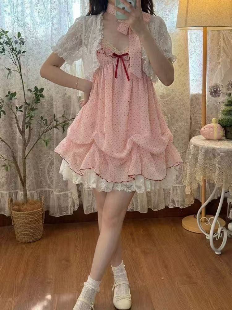 Japanese Fashion Sweet Cute 2  - огляд і ціна Ruched Dress Mini