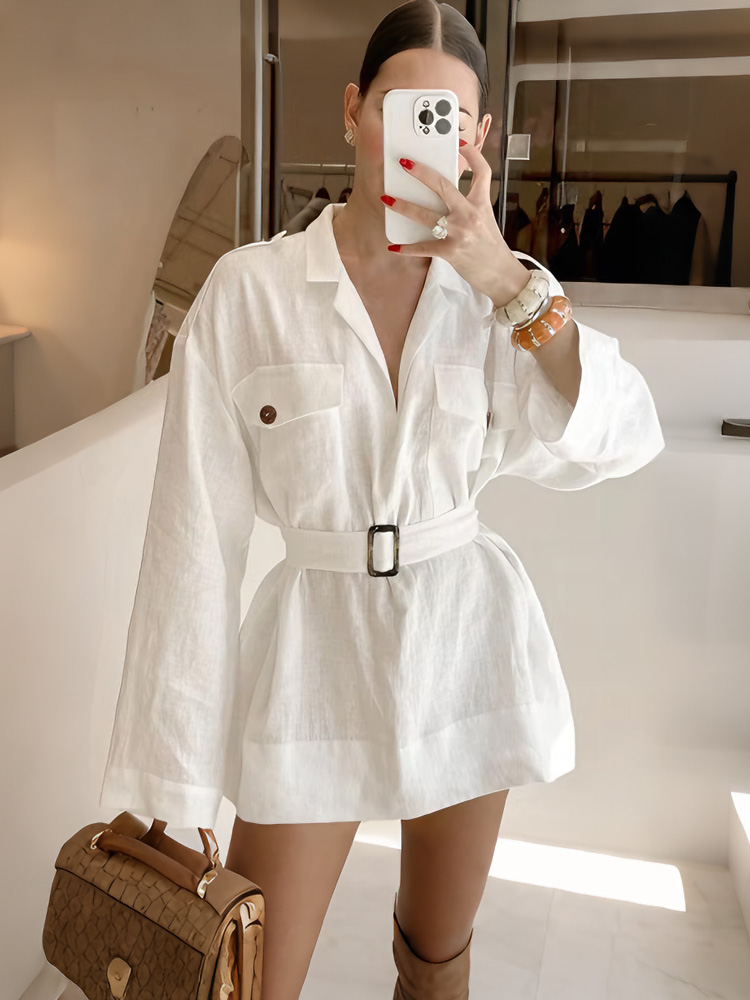 Tossy White Linen 2026 Summer  - огляд і ціна Women'S Fashion Utility Belt