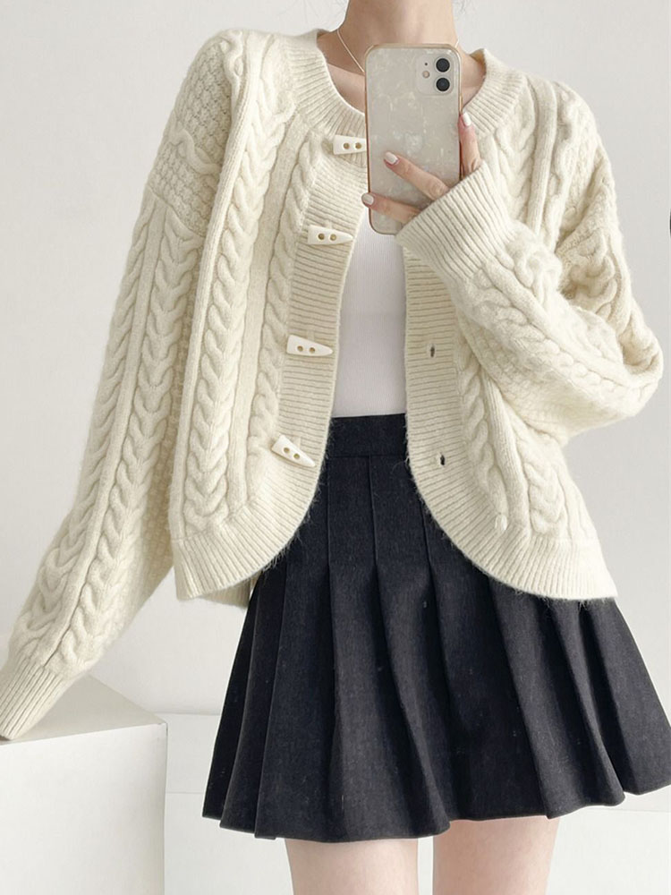 Horn Button Fashion Long Sleev - огляд і ціна Women'S Fashion Gilet