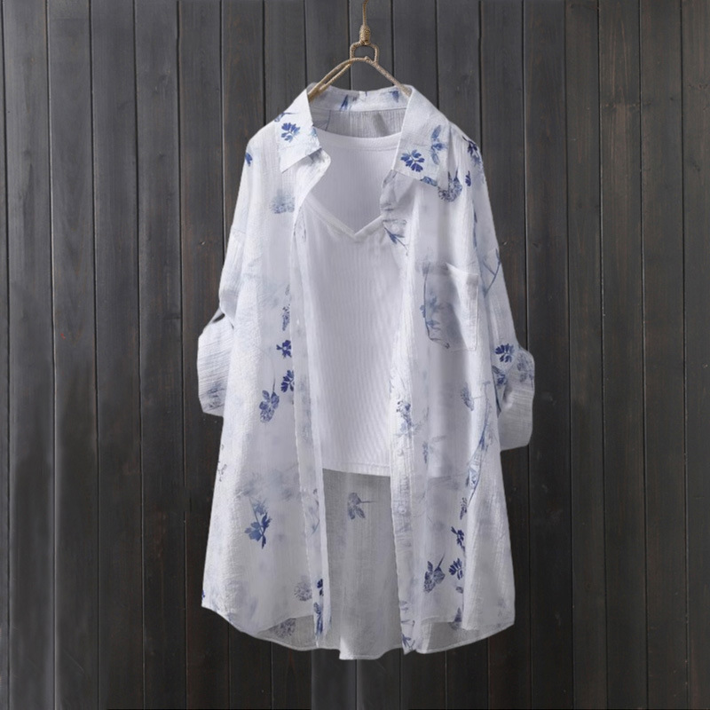 Tencel shirt women's thin coat - огляд і ціна Women'S Fashion Long Coat