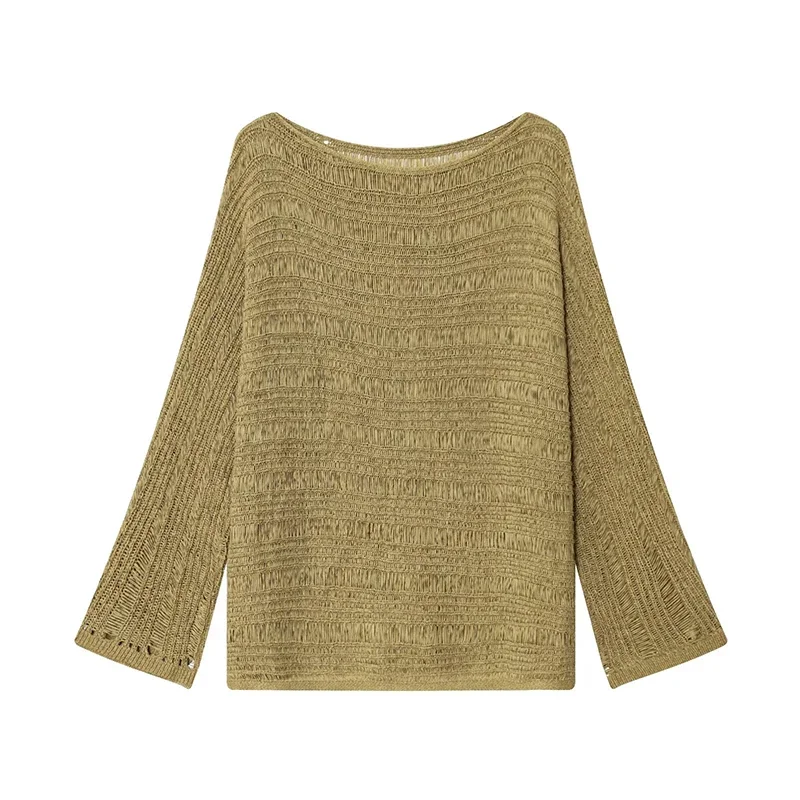 Vintage Boat Neck Knit Sweater - огляд і ціна Women Top Fashion