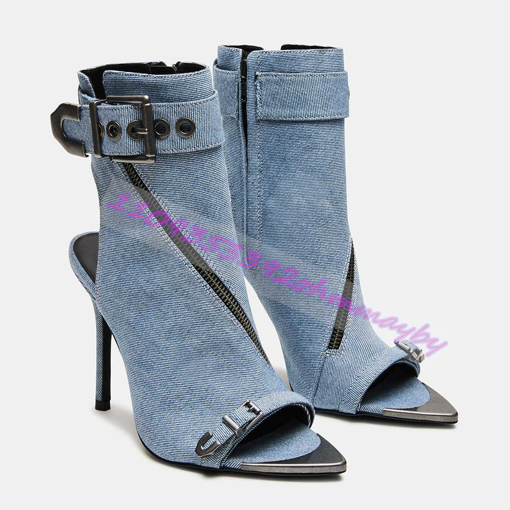 Summer Blue Denim Pointed-Toe  - огляд і ціна Fashion Women Belt