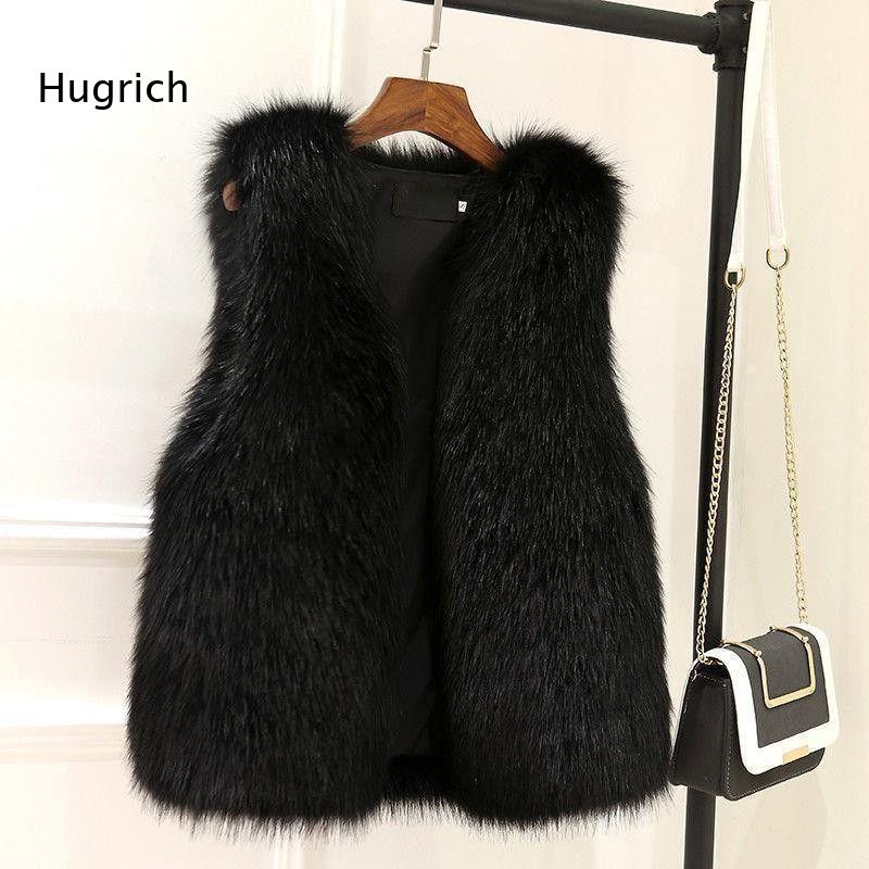 Women's Faux Fur Vest Sleevele - огляд і ціна Women'S Fashion Gilet