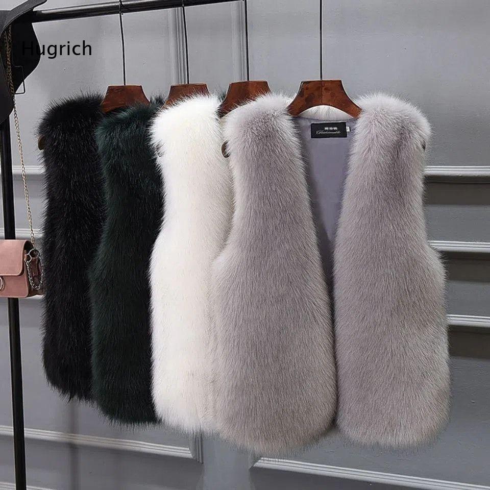 Women's Faux Fur Vest Sleevele - огляд і ціна Women'S Fashion Gilet
