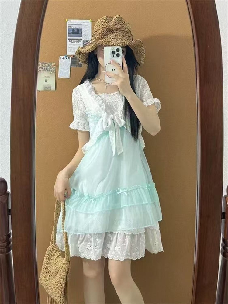 Japanese Kawaii Sweet Cute 2 P - огляд і ціна Ruched Dress Mini