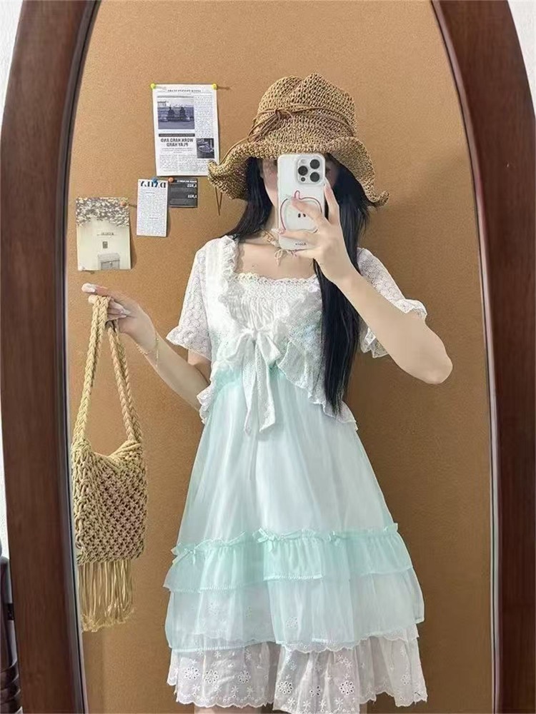 Japanese Kawaii Sweet Cute 2 P - огляд і ціна Ruched Dress Mini