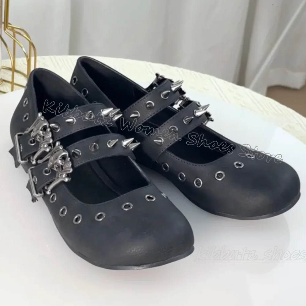 Gothic Ballet Pumps Punk Rock  - огляд і ціна Fashion Women Belt