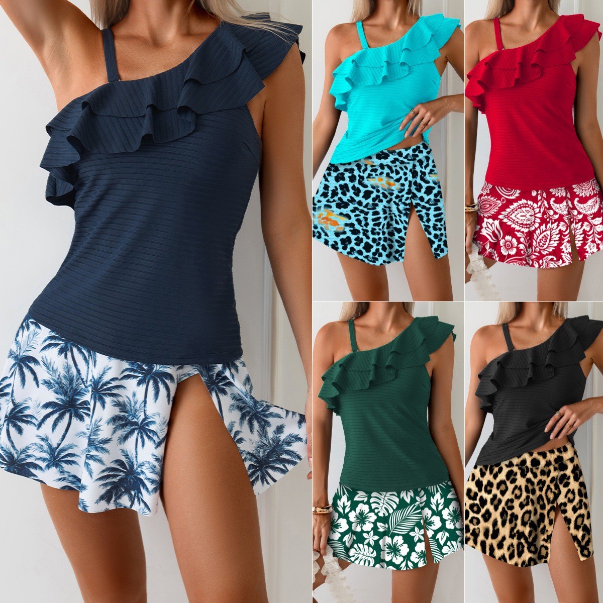 Woman Tankini Swimwear Sleevel - огляд і ціна Crop Top Women