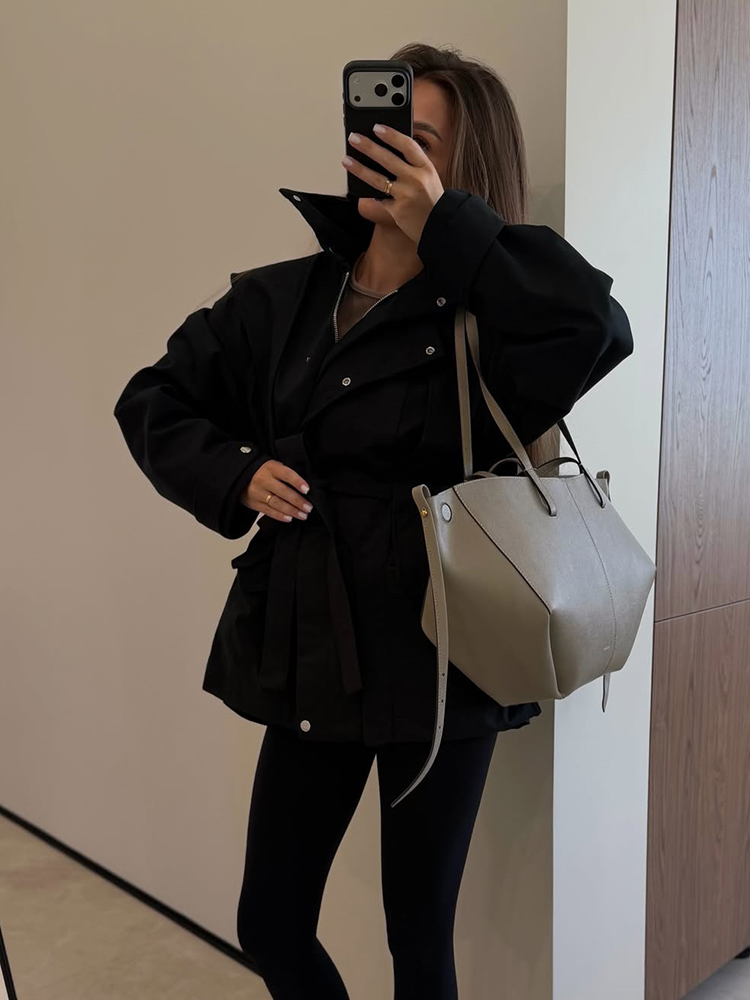 Women Short Trench Coat Belted - огляд і ціна Women'S Fashion Utility Belt