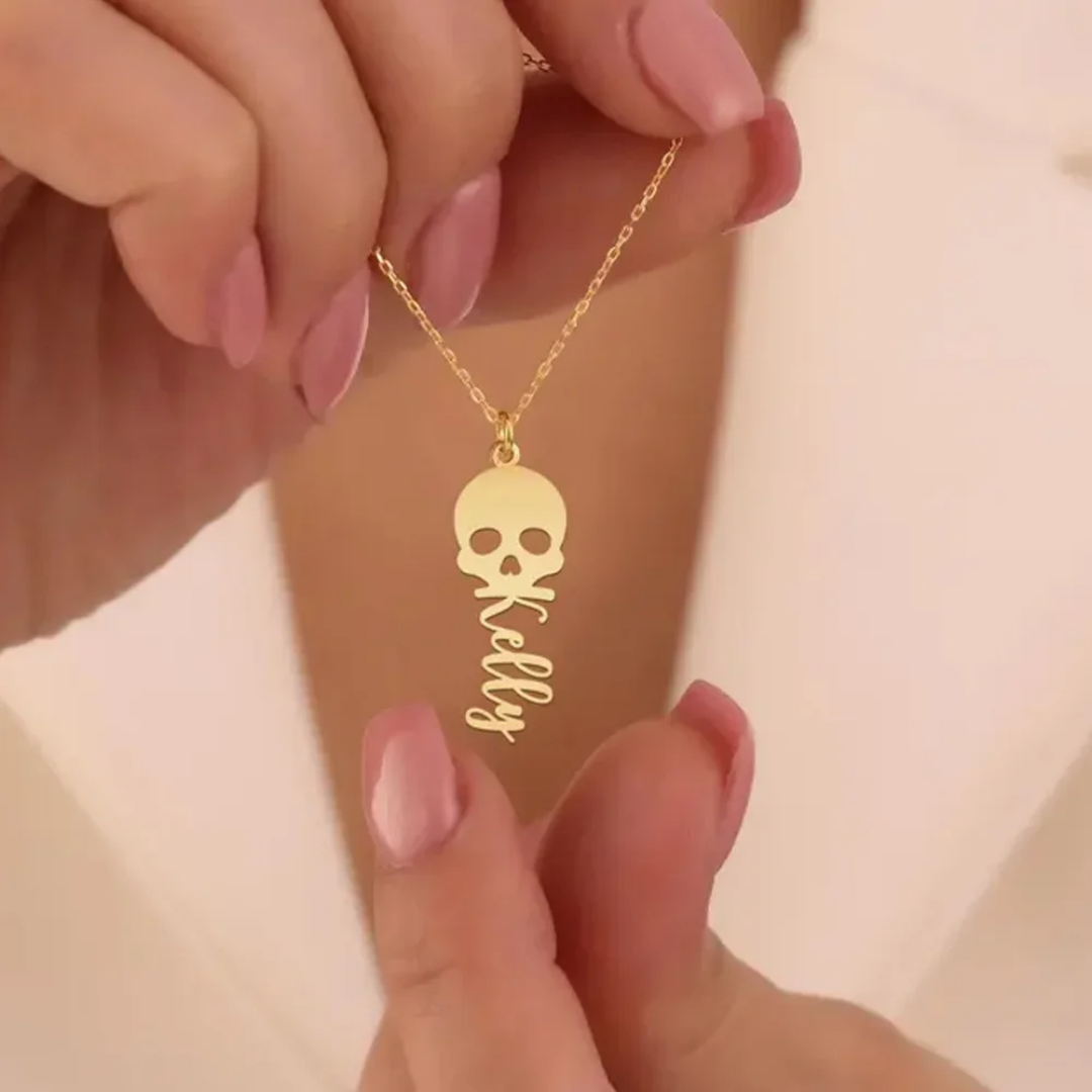 Custom Skull Necklace Personal - огляд і ціна Women'S Fashion Edgy