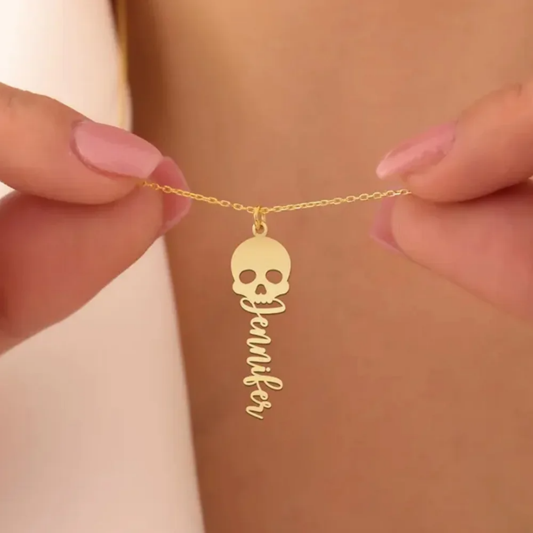 Custom Skull Necklace Personal - огляд і ціна Women'S Fashion Edgy