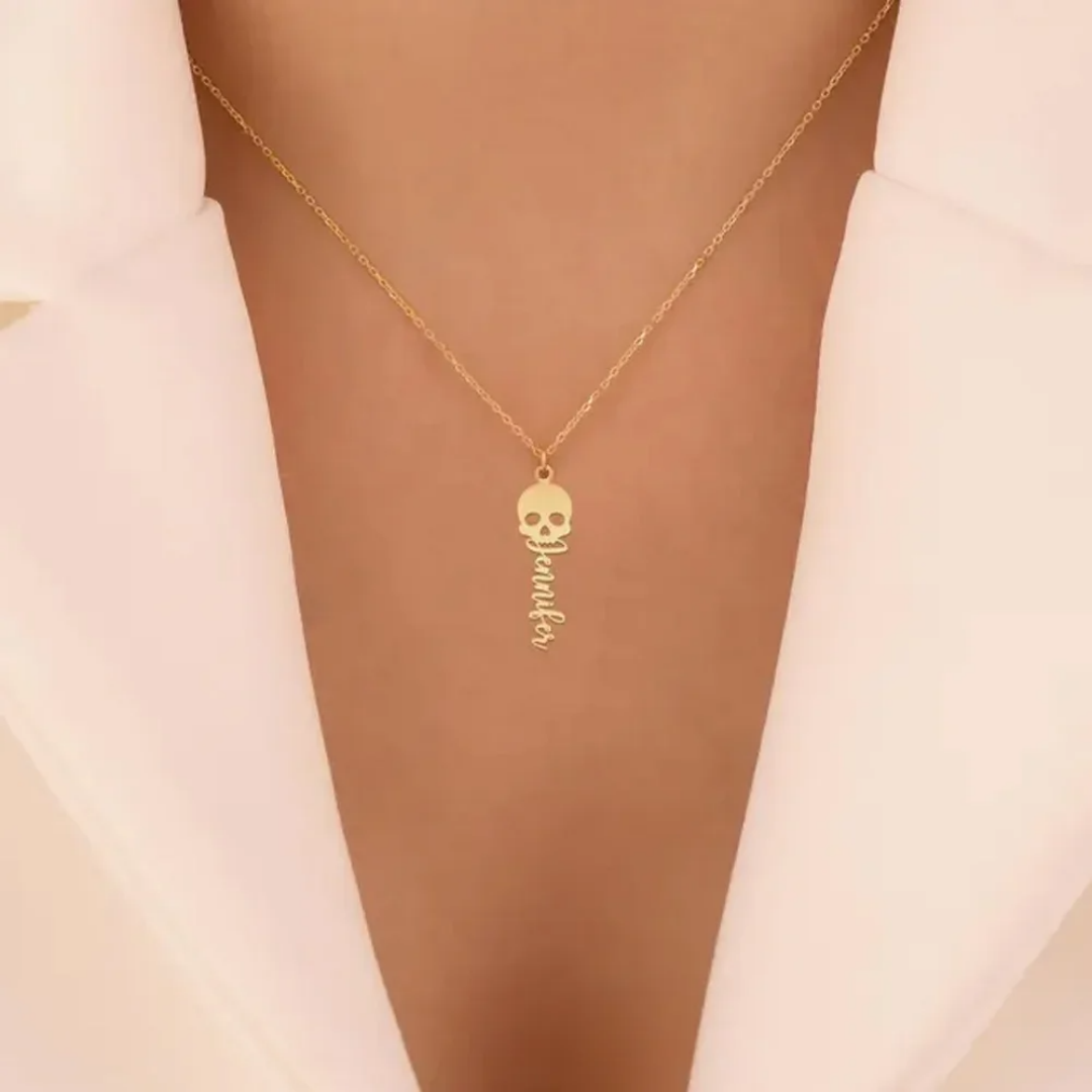 Custom Skull Necklace Personal - огляд і ціна Women'S Fashion Edgy