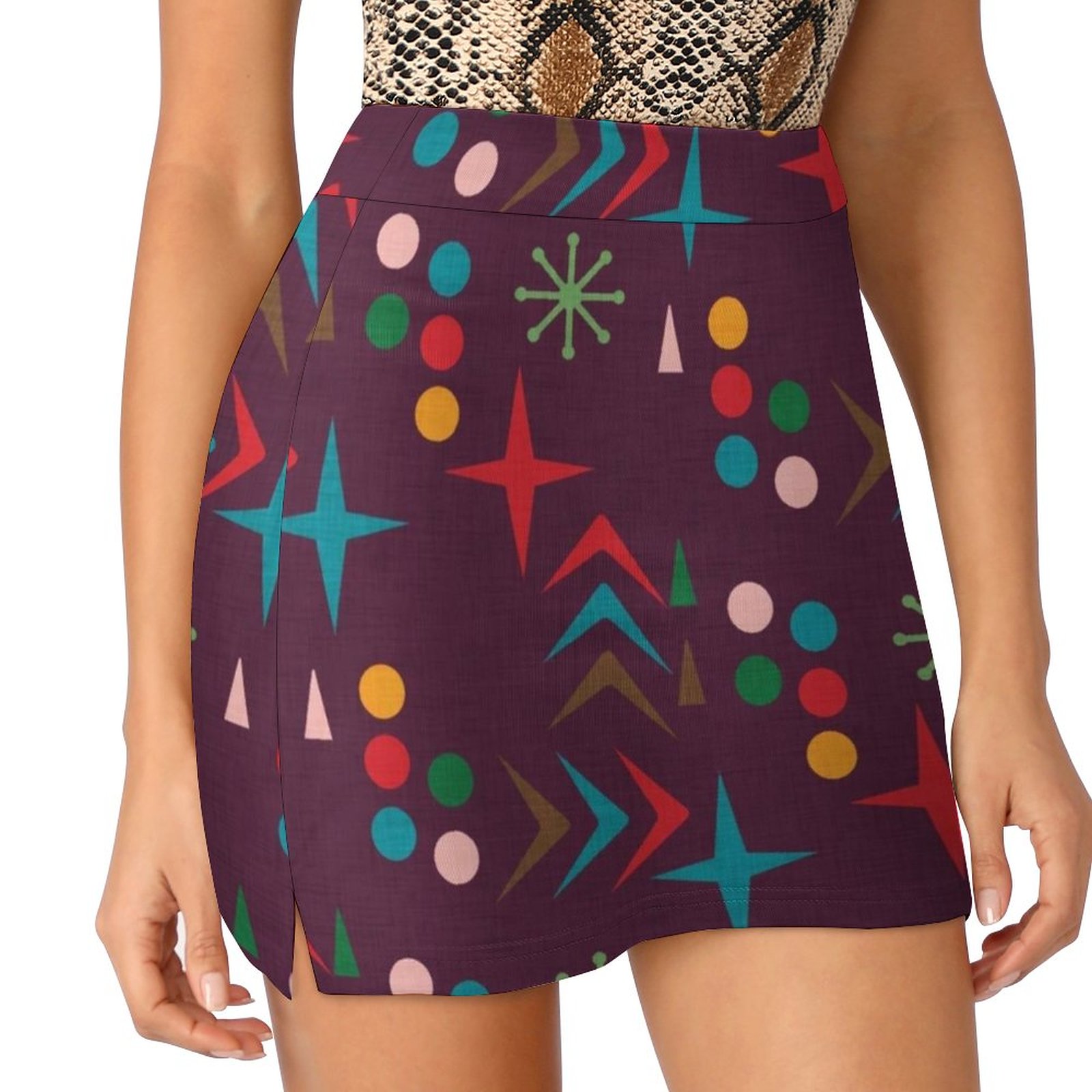 Atomic Pattern Purple Mid Cent - огляд і ціна Women'S Fashion Of The 60S