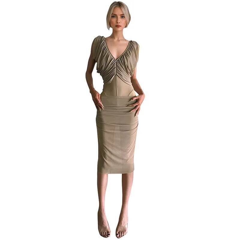 French Chiffon Dress Women's S - огляд і ціна Ruched Dress Mini
