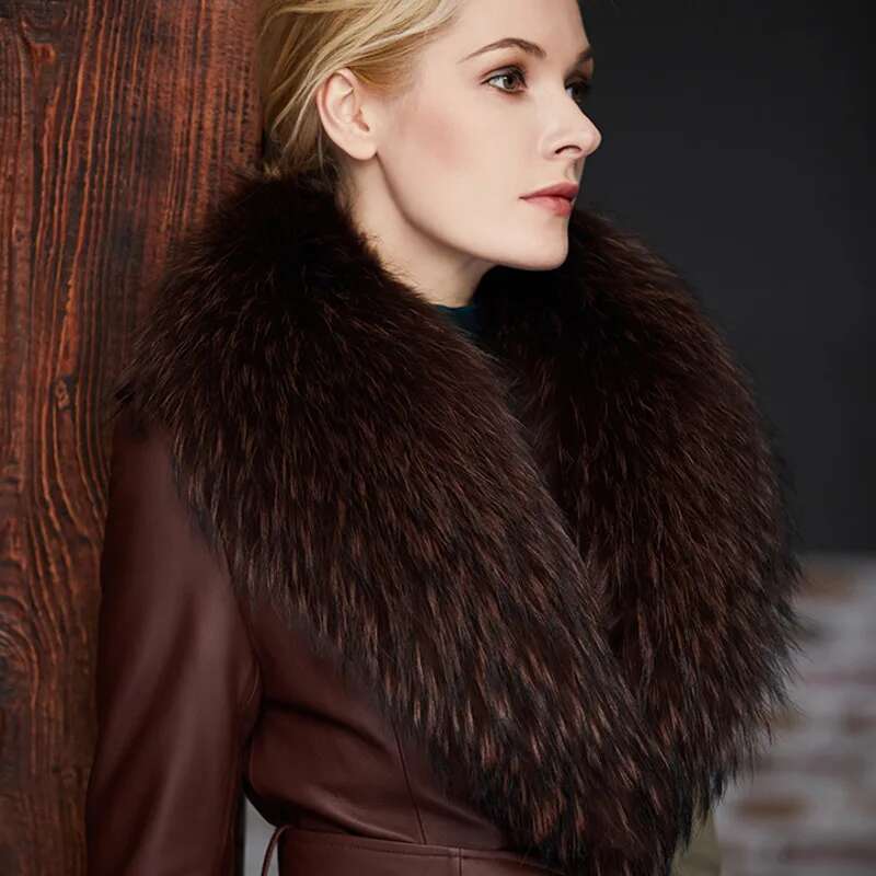 Raccoon Fur Collar Female Wint - огляд і ціна Women'S Fashion Long Coat